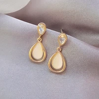 high quality opal drop earrings 2021 trendy feminine net red earrings exquisite elegant fashion stud earrings prevent allergy