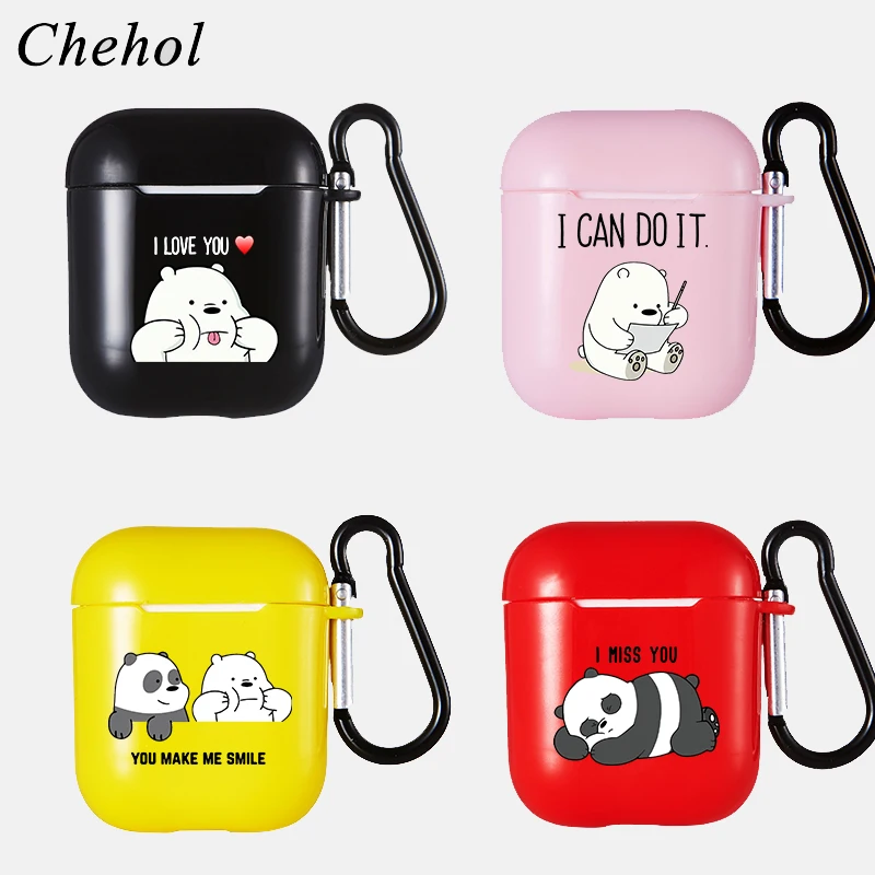 

Panda Bear Earphones Case for Apple Airpods Pro 1 2 3 Bluetooth Wireless Headphone Soft Silicone Protection Cases Headset Covers