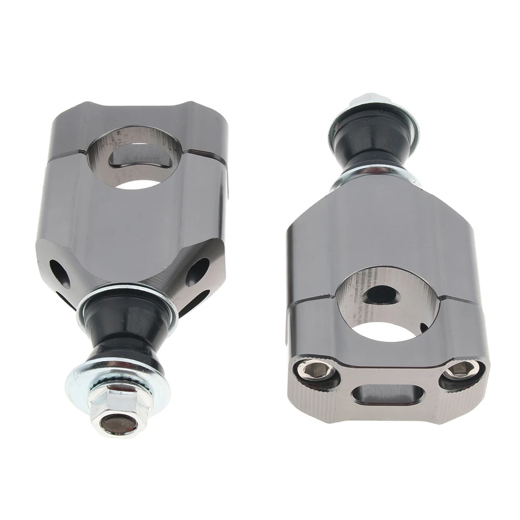 Silver 2 шт. CNC мотоцикл руль крепление СТОЯК ЗАЖИМ алюминиевый Универсальный для 7/8 ″ 22 мм 1 1/" 28 мм - Цвет: Silver