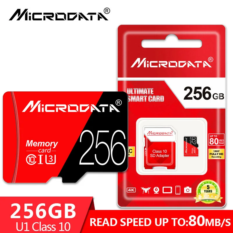 Microdata Высококачественная флеш-карта памяти 8 Гб 128 ГБ карта micro sd 16 ГБ 32 ГБ карта памяти usb ручка-накопитель SD/TF карта - Емкость: 256 ГБ