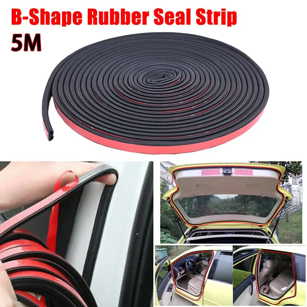 

5M B-Shape Car Door Hood Trunk Trim Edge Moulding Rubber Weatherstrip Seal Strip
