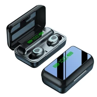 tws 5 0 bluetooth mirror headset wireless headset earplug mini sports touch digital display for xiaomi lenovo oppo apple android