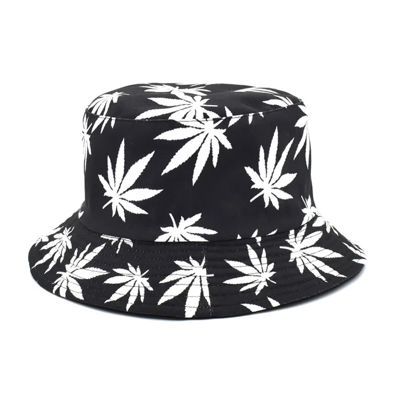 

2021 New Bucket Hats Printed Fisherman Hat Unisex Spring and Summer Outdoor Sunshade Hat Double-sided Basin Hat Panama Hat