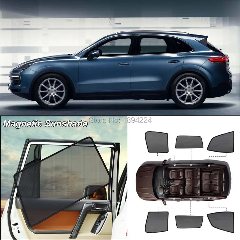 

Car Full Side Windows Magnetic Sun Shade UV Protection Ray Blocking Mesh Visor For Porsche Cayenne 2010