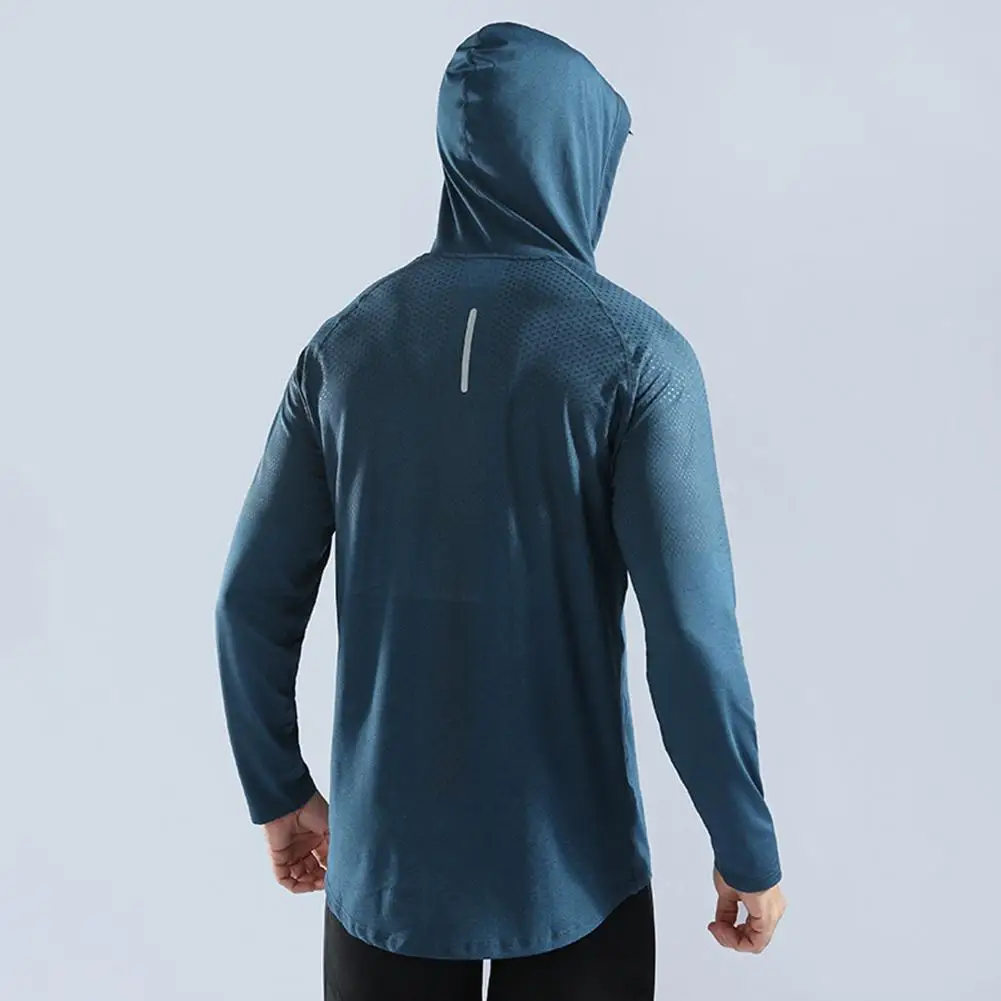

Hooded Fitness Sport Jacket Men Quick Dry Running Coat Zipper Hoody Sweatshirt Sportswear Gym Hoodies Training Clothing