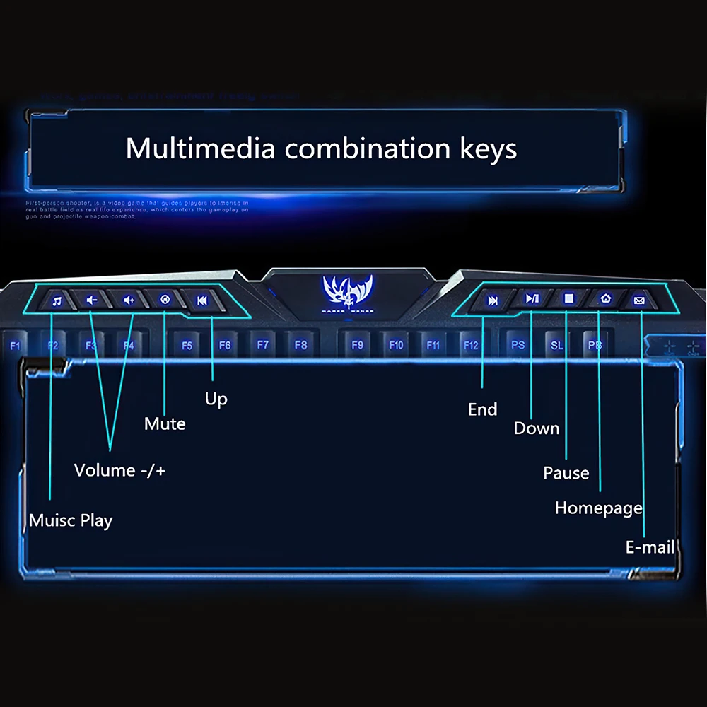 TRAVOR Breathing Backlight Gaming Keyboard Profession Mechanical Wired Full Key For PC Computer Laptop | Компьютеры и офис