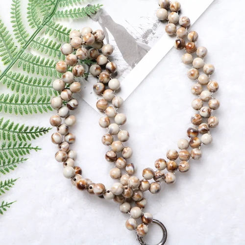 khaki white 60 см, 120 см, расшитый бисером плечевой ремень для сумки, Женская Ручная тканая многоцветная винтажная сумка через плечо с бисером, ремень через плечо - Цвет: khaki white