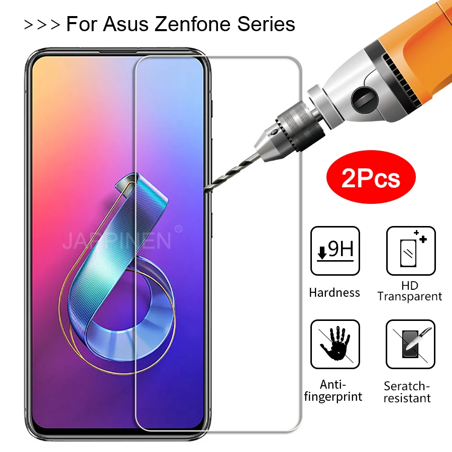 2 шт. закаленное стекло для Asus Zenfone 6 7 ROG Phone II 3 Strix ZS661KS ZS660KL ZS630KL ZS600KL защита