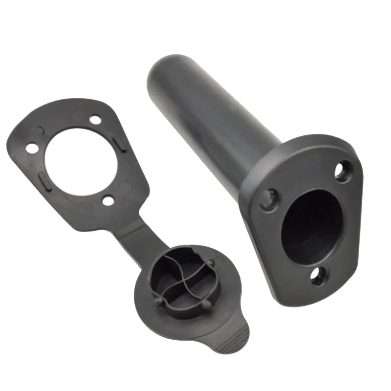 

2 Pcs Kayak Deck Plastic Flush Mount Fishing Boat Rod Holders and Cap Cover, Fishing Tackle Accessory Tool