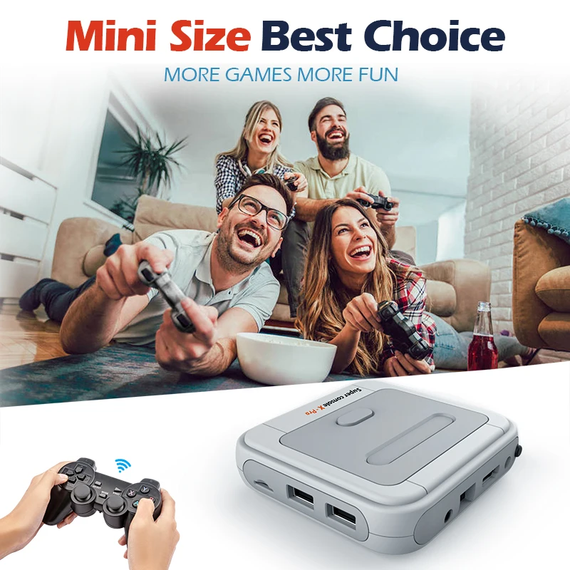 Ретро Wi-Fi супер консоль X Pro 4K HD ТВ видео игровые консоли для PS1/PSP/N64/DC с 50000 + игр и 2 4G