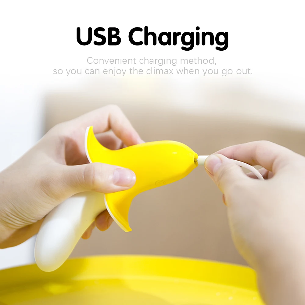 Вибратор в форме банана клитора точки G вагинальный стимулятор силиконовый