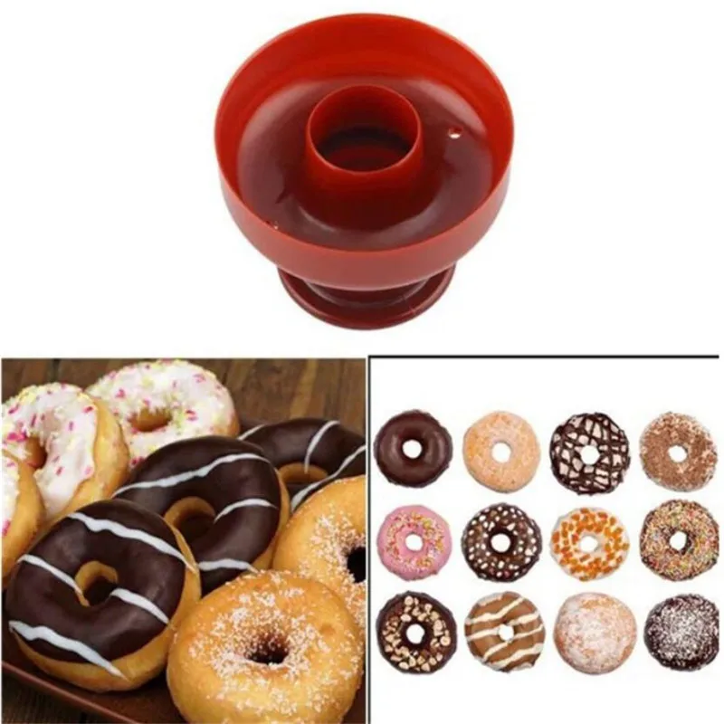 Plastic Doughnut Cake Maker Mold Home Party Desserts Cutter Fondant Cutting DIY Donut Mould Pastry Dough Process Baking Tools