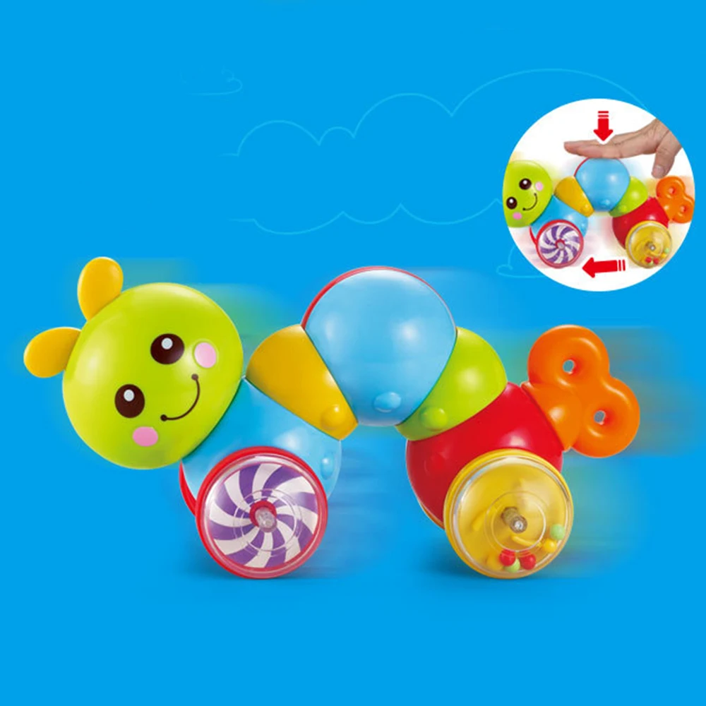 Новые пресс игрушки милый маленький ползать игрушечная гусеница пуш ап