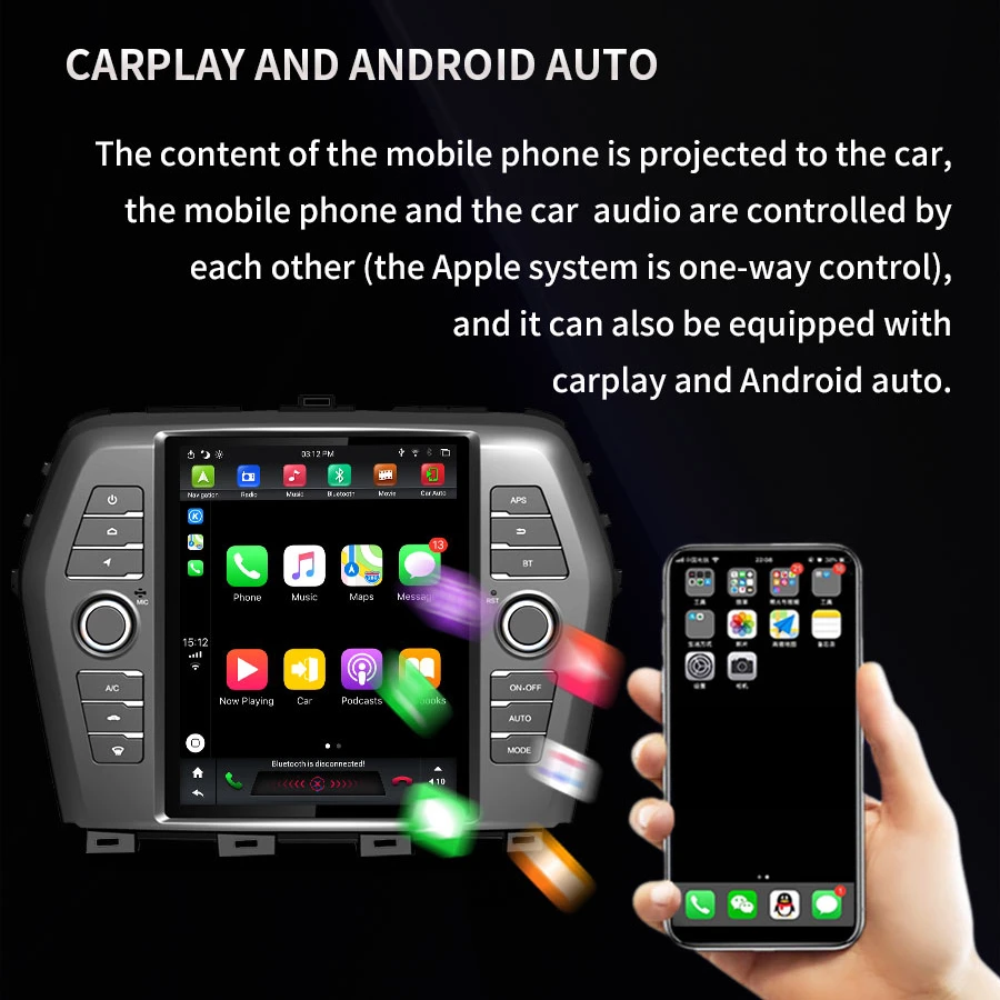 Tesla Style Car Audio For Infiniti GX G37/G25/G35 KD-12143 KLYDE Android 9 PX6 Vertical Screen 12.1&quot Aftermarket Radio Head Unit |