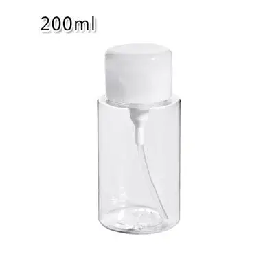 200ml Портативный прозрачный многоразовый насос для бутылок, лак для ногтей, бутылка для алкоголя, Диспенсер, пустые косметические контейнеры, инструмент для хранения для путешествий - Цвет: 200ml