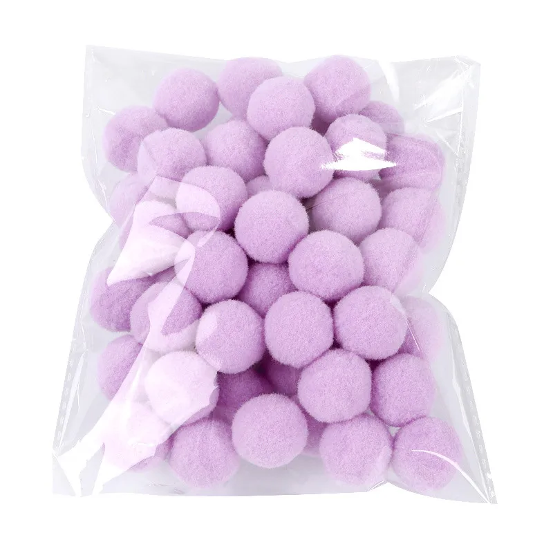 Light purple 15 мм 100 шт DIY мягкий пушистый помпон шары для карт шапка одежда мешочек для украшений декоративный помпон новое украшение дома - Цвет: Light purple