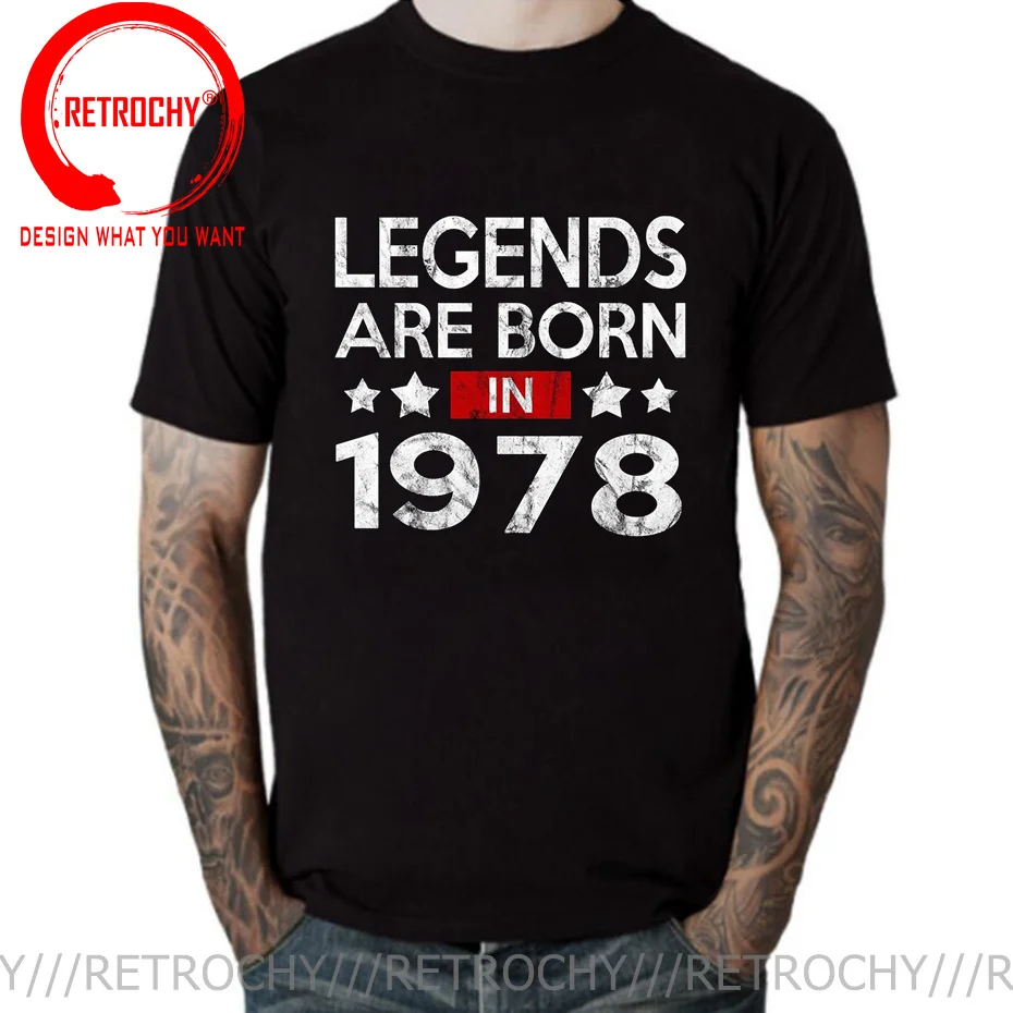 Футболка мужская с надписью Винтажные легенды 1970/1971/1972/1973/1974/1975/1976/1977 | Мужская