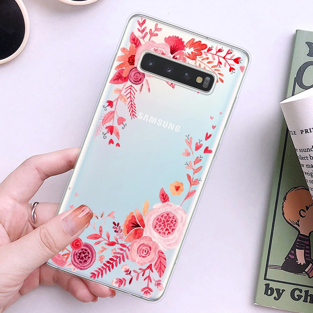 Чехол для телефона с Тропическими Цветами листьями фламинго чехол Samsung S8 S9 S10 S20 Plus