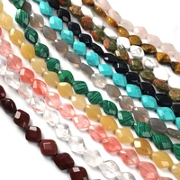 natural stone beads faceted square shape beading agates crystal loose beads for jewelry making diy necklace bracelet accessories