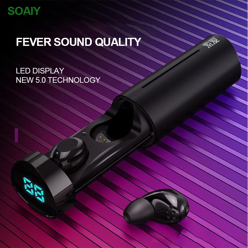 SOAIY F3 беспроводные наушники Bluetooth 5 0 Спортивные Мини с шумоподавлением со