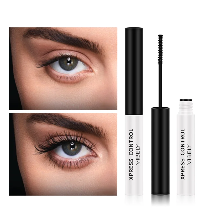 

Black and WhiteTube Extremely Thin Head Long Lasting Waterproof Non-smudged Thick and Long Mascara Easy To Use Makeup Eye Lashes