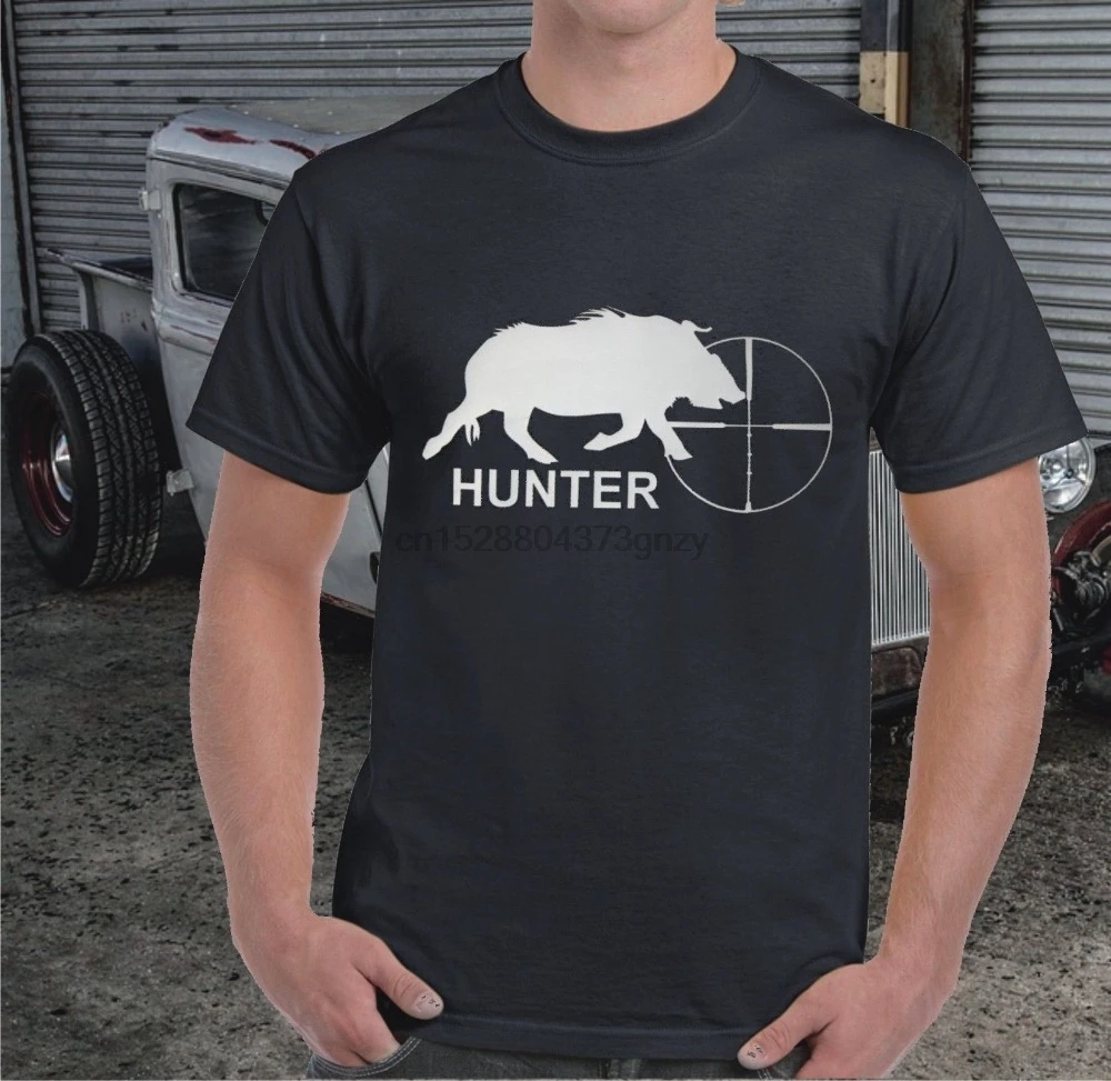 Wild Boar Охота Стрельба Высокое качество Мужская летняя футболка 2019 Мода хлопок топ