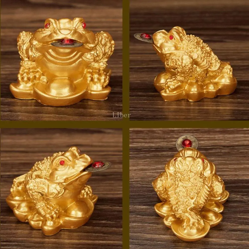Монета Жаба фигурка лягушки богатство талисман для дома офиса украшение на удачу