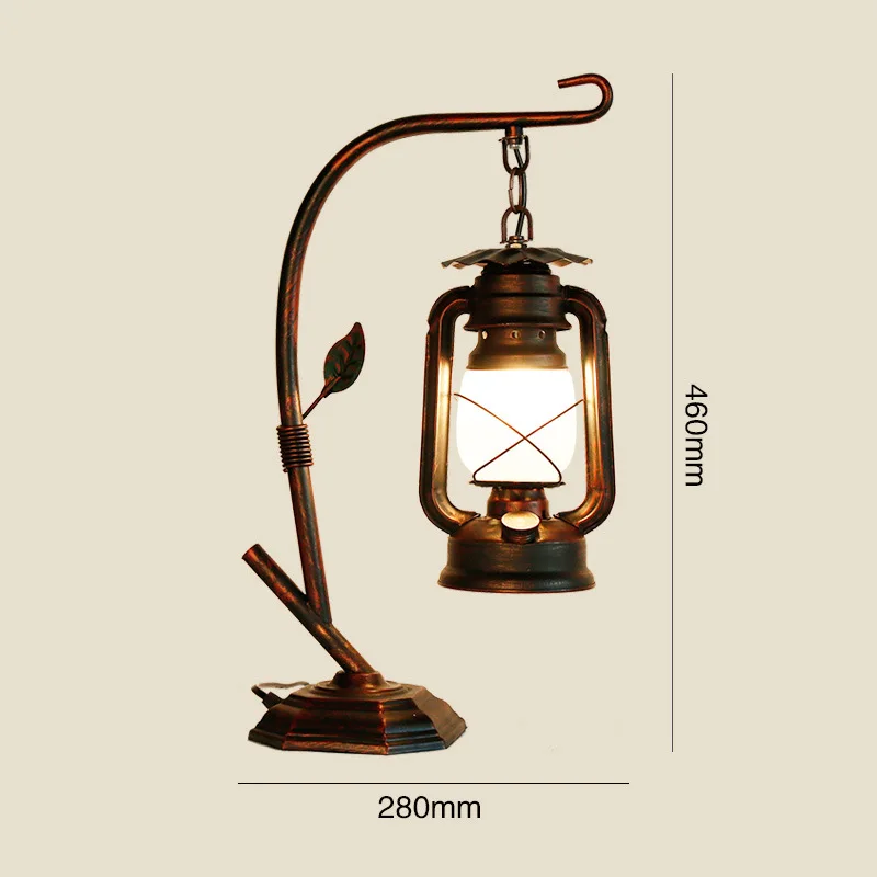 Retro Table Lamp Horse Oil Bar Bedroom Bedside Study Personality Decoration | Lamps