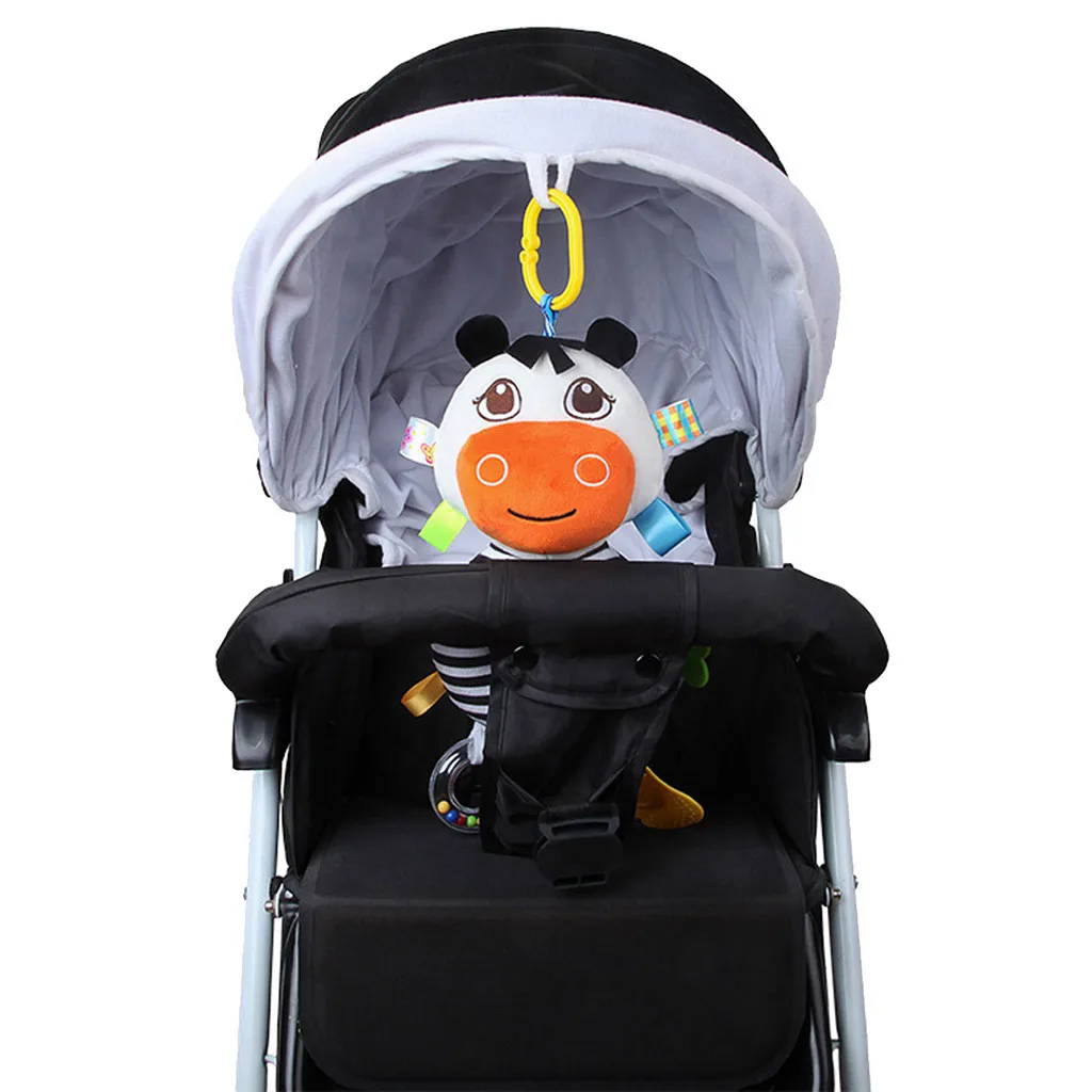 

Baby music baby bell rattle plush tooth ether baby carriage bell doll crib bell toy L4