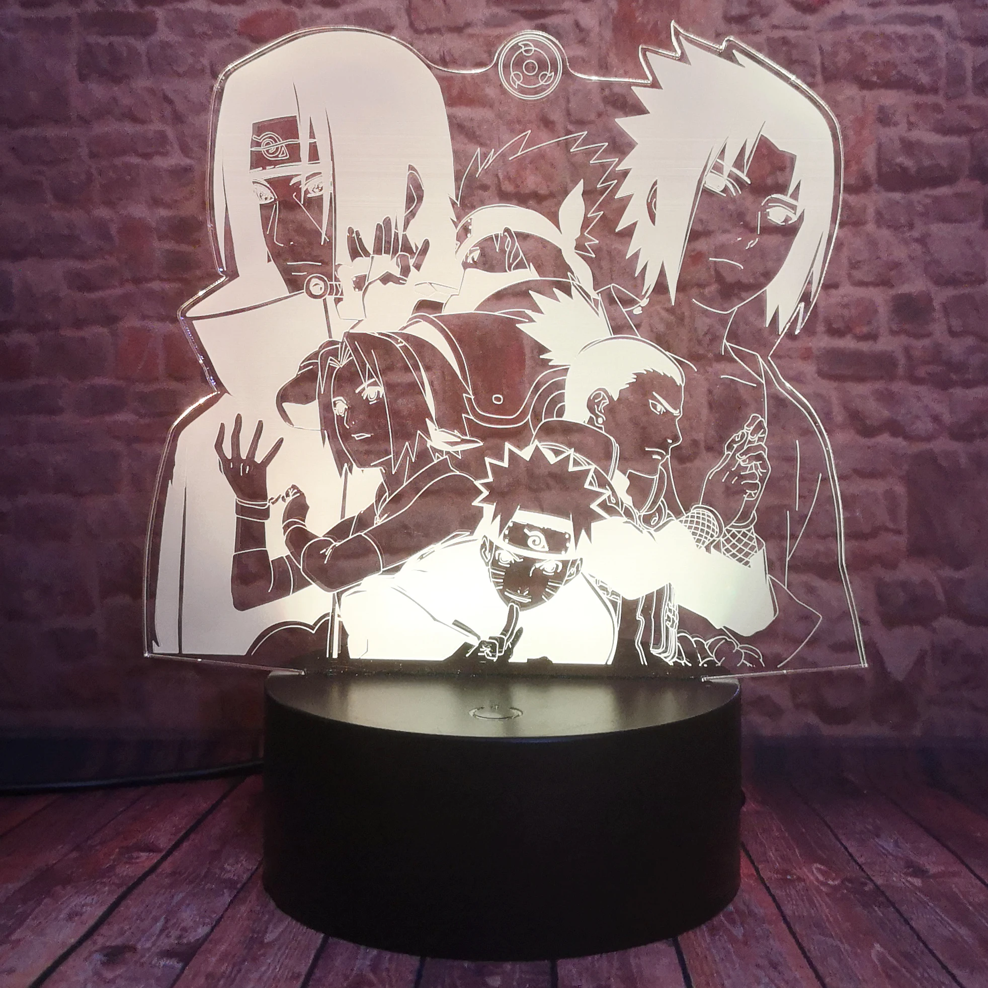 Новый Uzumaki Naruto Haruno Sakura Nara Shikamaru Kakashi Hatake Uchiha Sasuke Itachi Ninja Аниме 7 цветов светодиодный