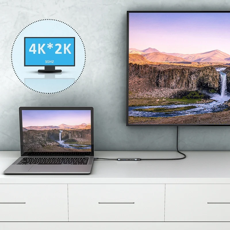OPQ-5 в 1 USB C концентратор Тип usb-разветвитель Thunderbolt 3 USB-C док-адаптер OTG для Air Mi Pro HUAWEI