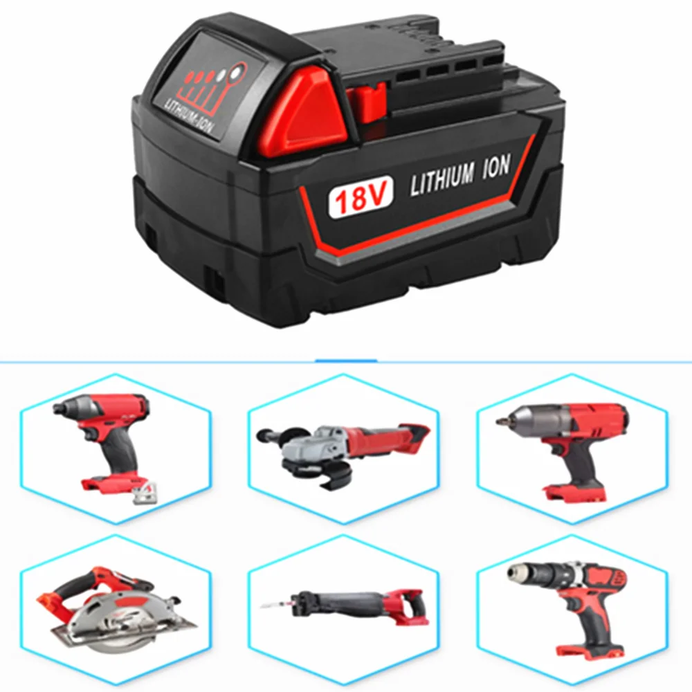 

Original Bonacell 12800mAh 18V Power Tool Battery for Milwaukee M18 48-11-1815 48-11-1850 2604-22 2604-20 2708-22 2607-22 48-11