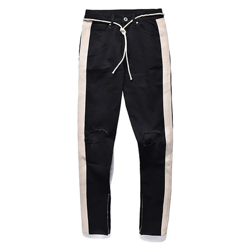 Plegie новые брюки Для мужчин обтягивающие джинсы Уличная Рваные для установлены