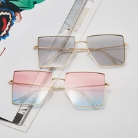 sunglasses women 2020 luxury brand trending hot products fashion all match big frame glasses eyewear metal polycarbonate uv400