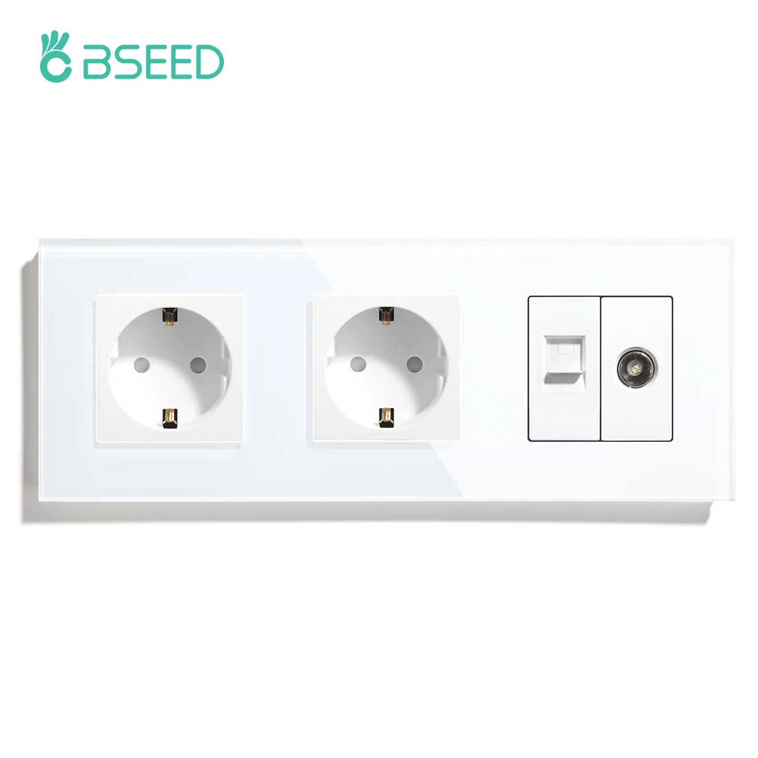 Евростандарт Bseed двойная настенная розетка европейского стандарта с вилкой для