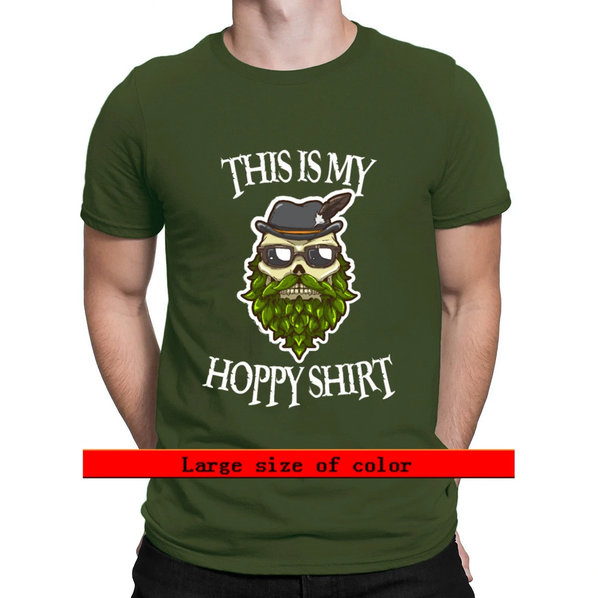 

Funny Beer Skull With Hop Beard 2021 T Shirt Trend Printing Comical Tee Shirt Summer Style S-XXXL Cute Streetwear Shirt