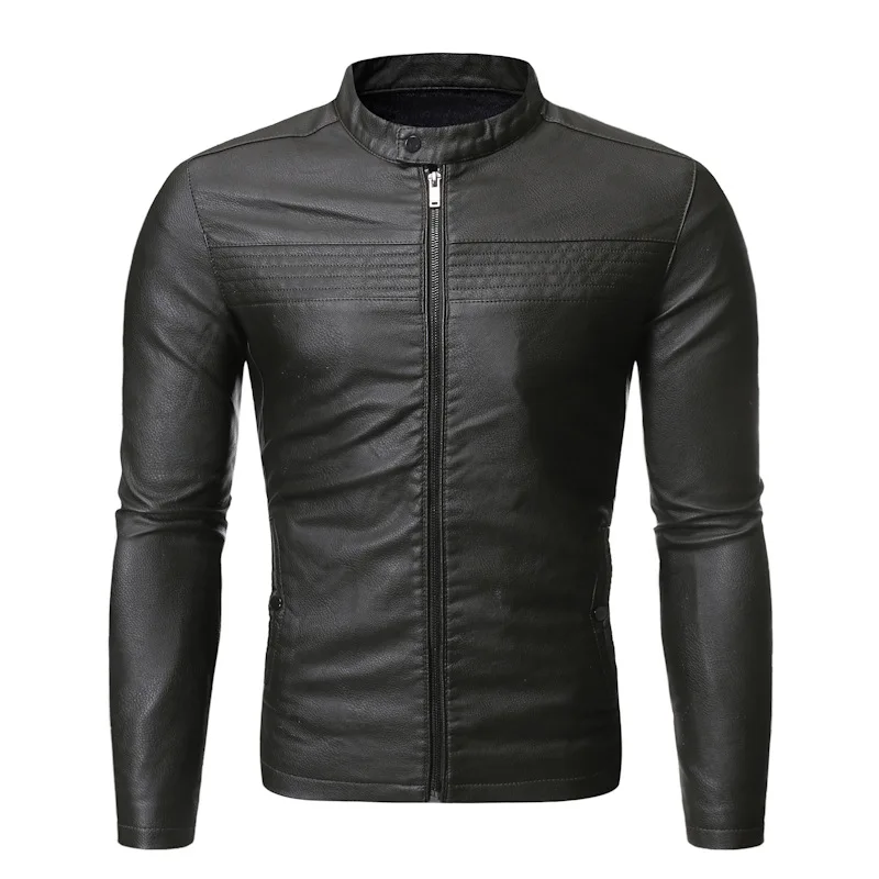 2019 Горячая кожаная куртка мужская мотоциклетная Молодежный красивый мужской
