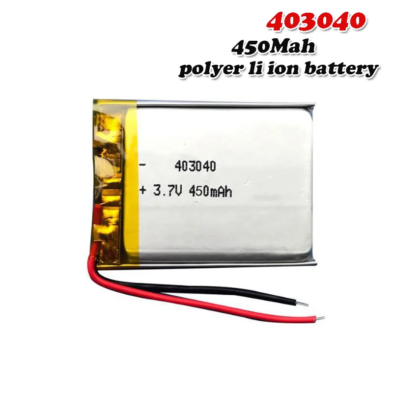 3,7 V 450mAh 403040 литий-полимерный Li-Po литий-ионный аккумулятор для MP3 MP4 gps Bluetooth Тахограф Автомобильный видеорегистратор