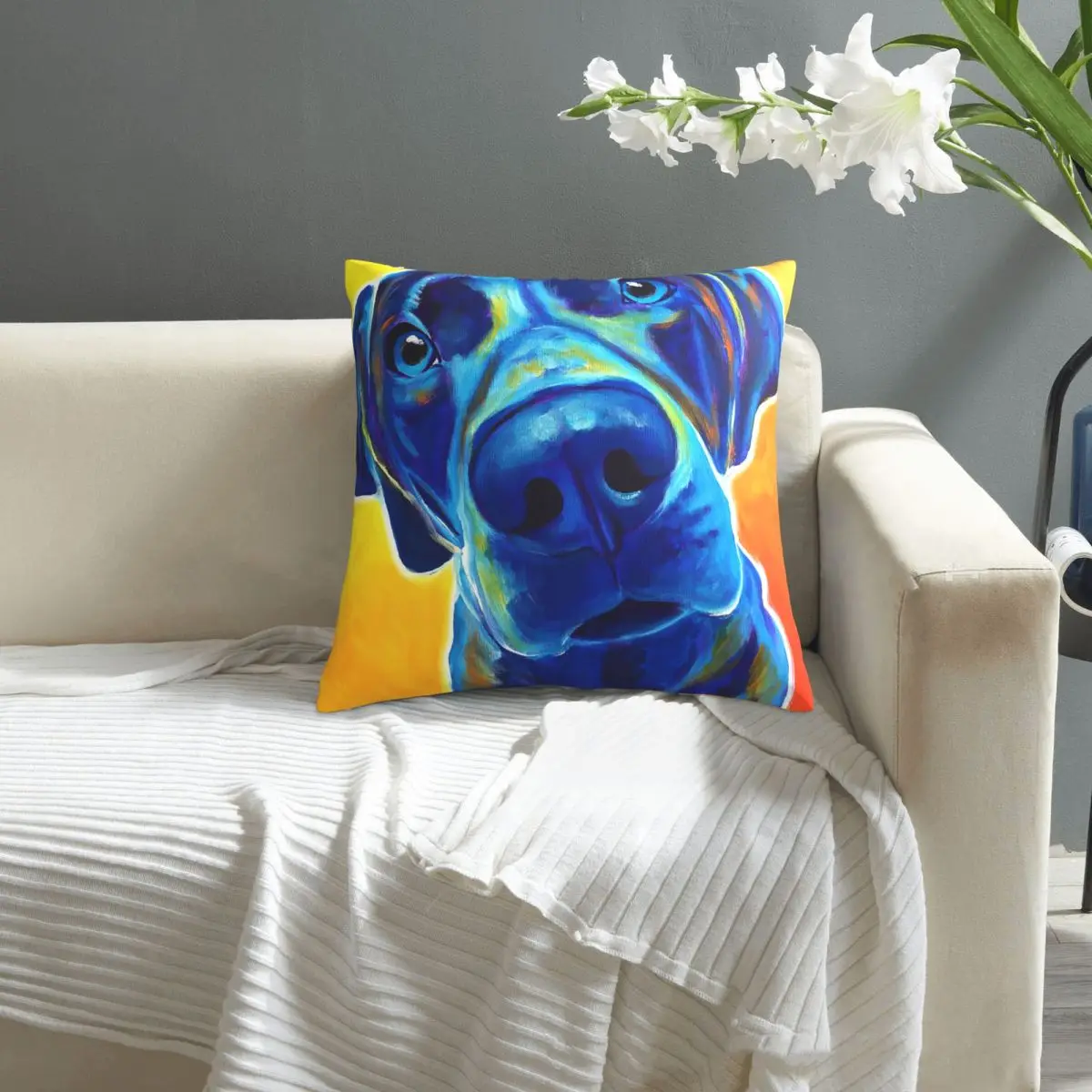 

Weimaraner pattern print Cushion Cover Decorative Pillowcase Chair Seat Square Car Pillow Cover Home Living Textile