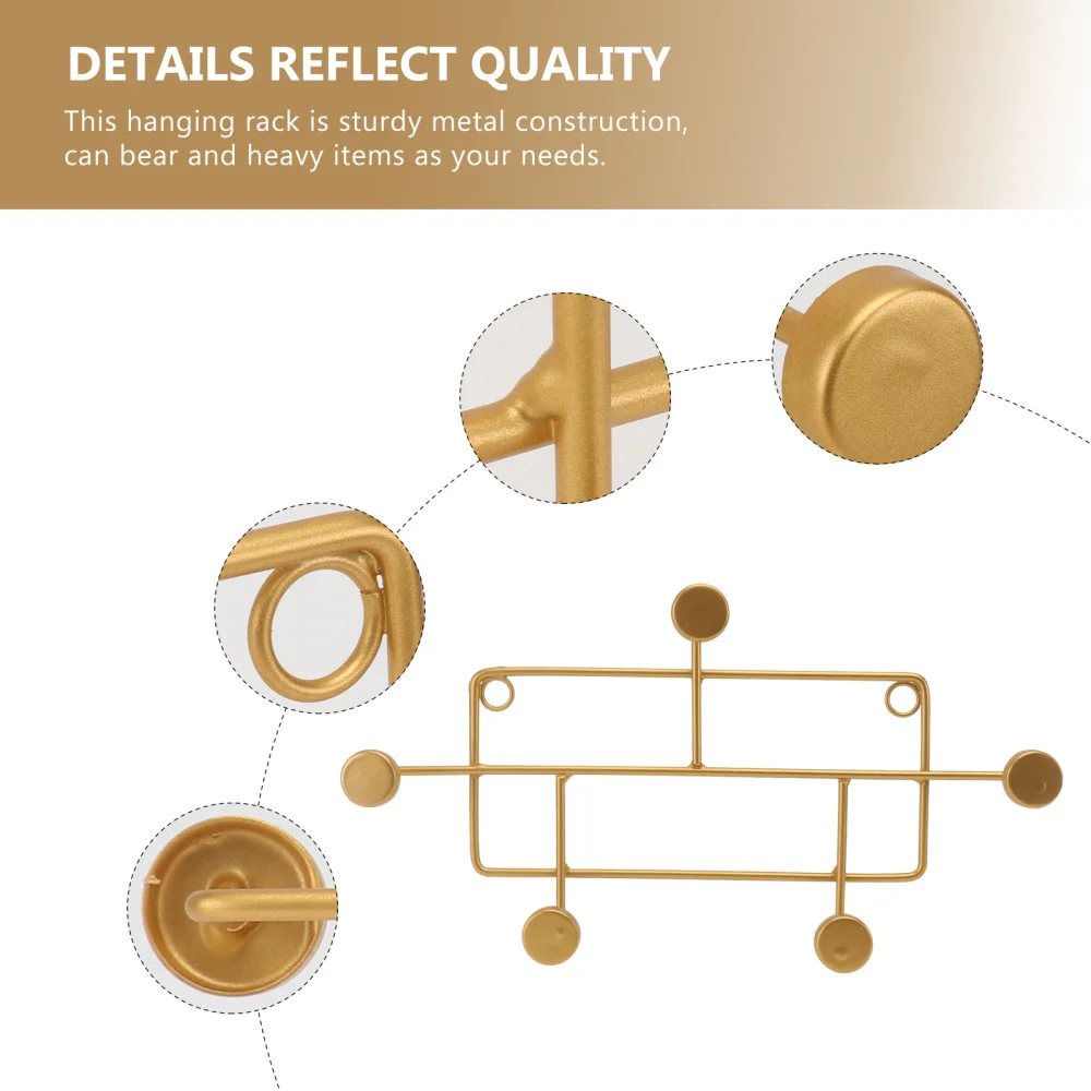 

1Pc Decorative Wall Hooks Iron Hat Clothes Hanger Versatile Household Hanger