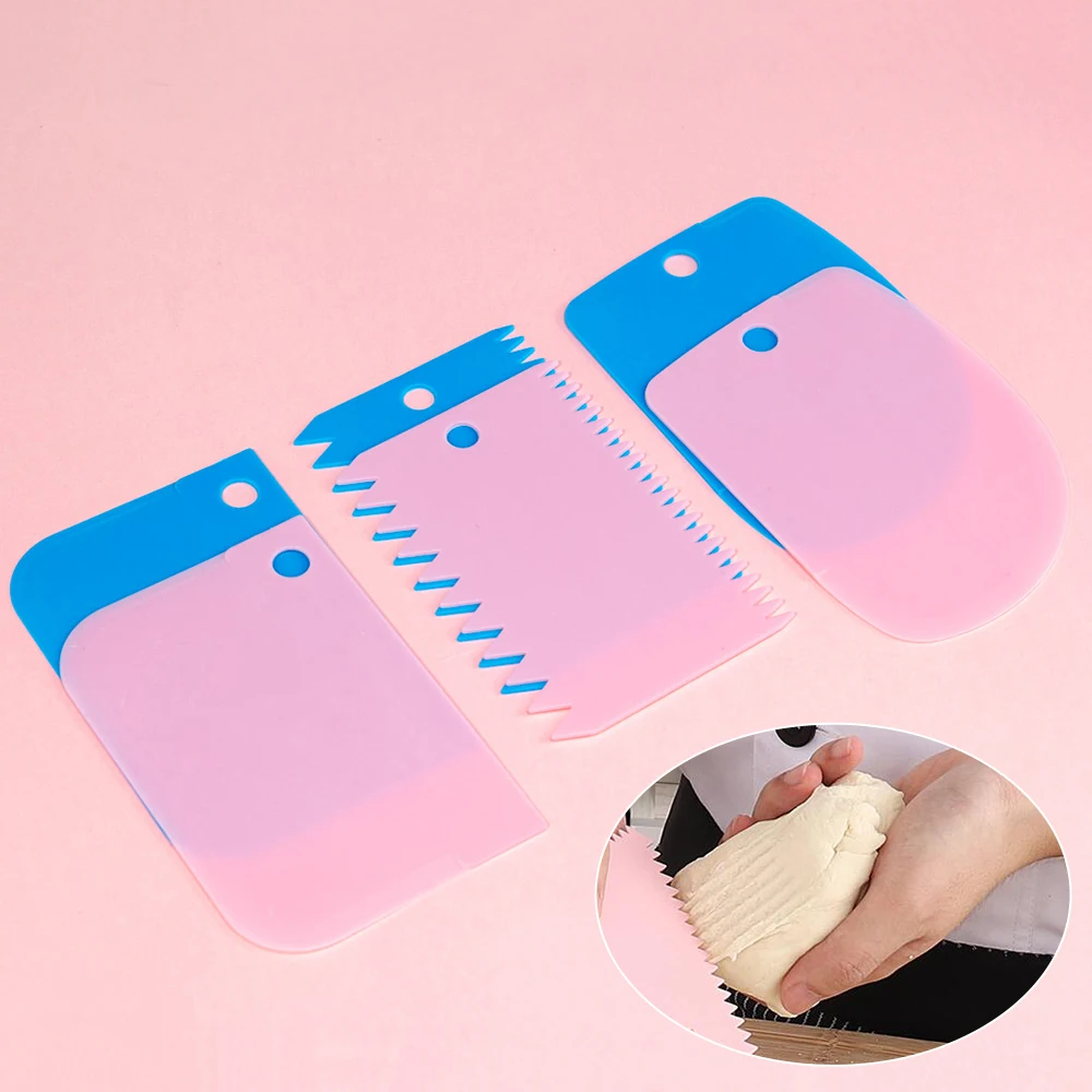 3 шт./компл. резак для теста торта инструменты хлеба пластиковый скребок лезвия DIY