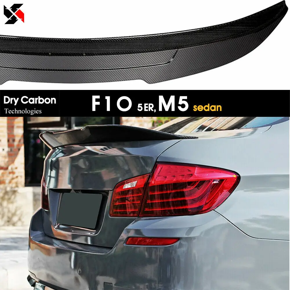 

Dry Carbon Fiber High-kick Rear Spoiler for BMW F10 5ER & M5 Sedan 2010 - 2016 Rear Trunk Wing Spoilers