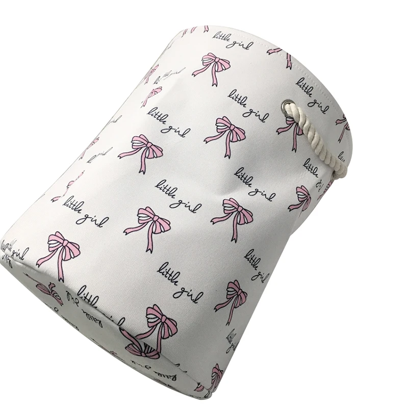 Розовая корзина для белья грязная одежда хлопковый балетный Органайзер с бантом