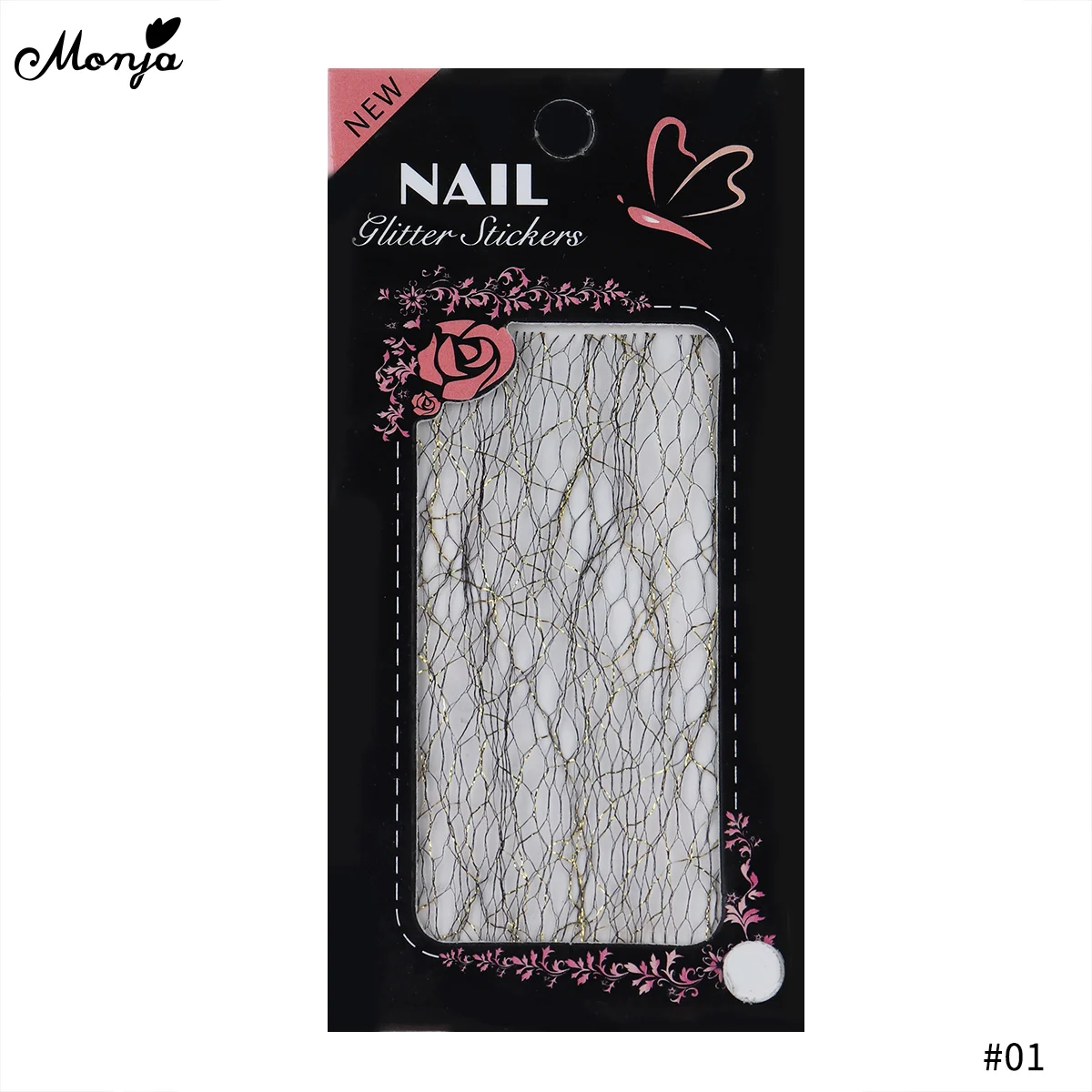 Monja Nail Art многоцветная наклейка сетка блестящая линия шелковые фольги полосы линии передачи наклейки для маникюра аксессуары украшения