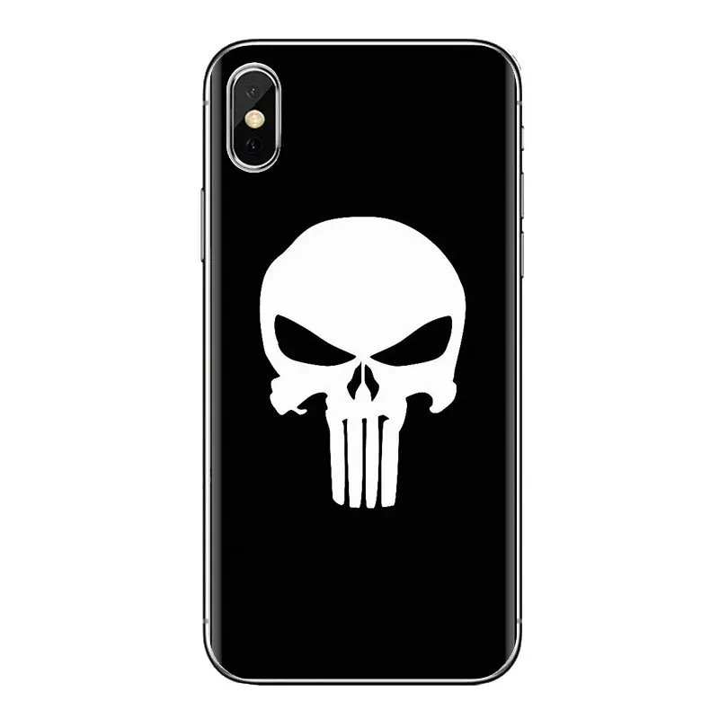 For Samsung Galaxy J1 J2 J3 J4 J5 J6 J7 J8 Plus 2018 Prime 2015 2016 2017 comic The Punisher Skull Metal Soft Transparent Covers |