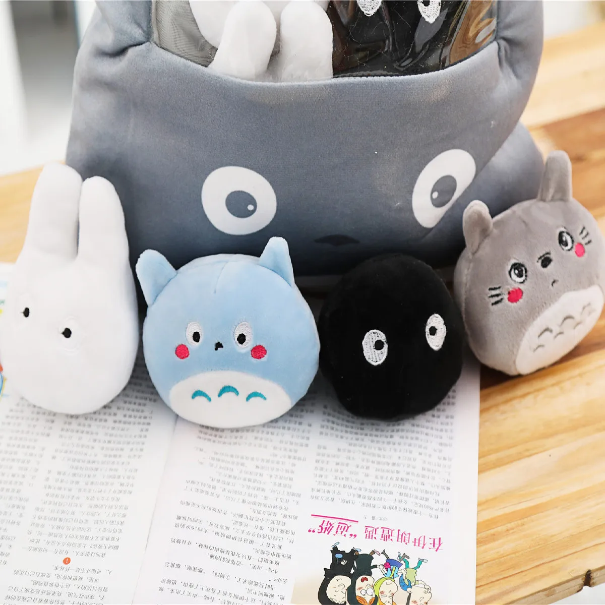 8 шт./лот 4 вида конструкций креативные плюшевые игрушки Totoro закуска Подушка куклы