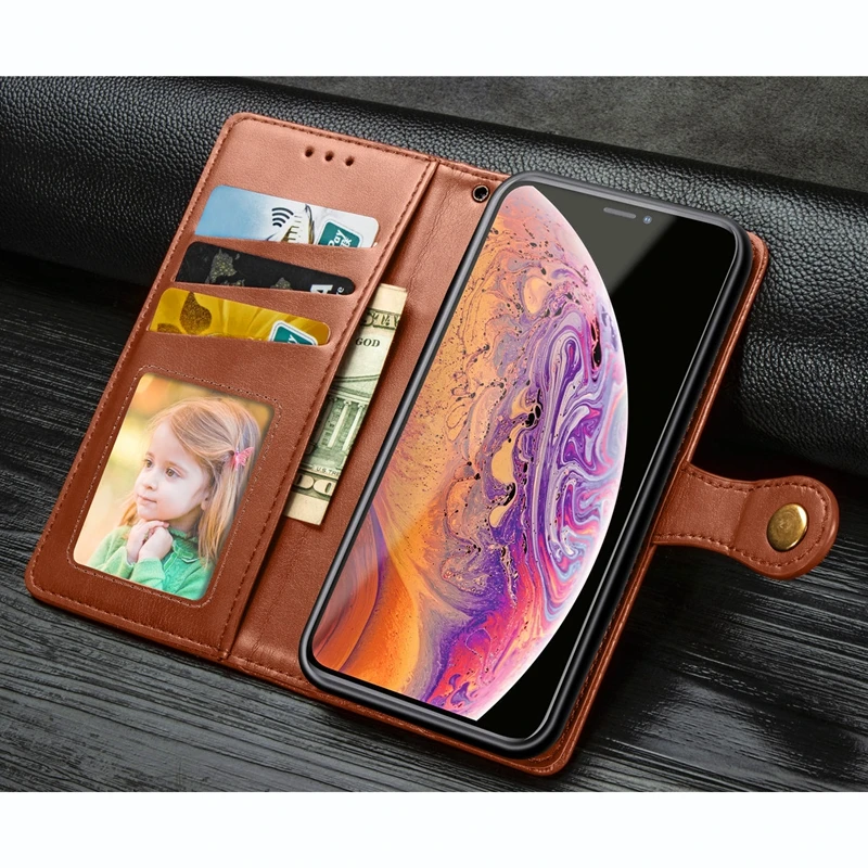 Бизнес-стиль, кожаный чехол для iPhone 7 8 6 s 6s plus X XR XS 11 Pro Max Пряжка Бумажник откидная крышка для iPhone 11 чехол iPhone XR