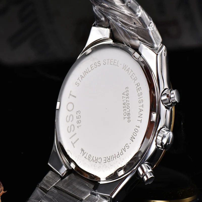 

Tissot- Luxury Brand quartz women Watches Quartz Watch Stainless Steel Strap wristwatch classic business dress men watch 9787