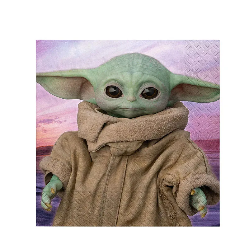 Star Wars Party Yoda Theme Supplies Paper Tablecloth Cup Plate Cap Balloon Stickers Boy Birthday Decoration Kids Toy | Дом и сад