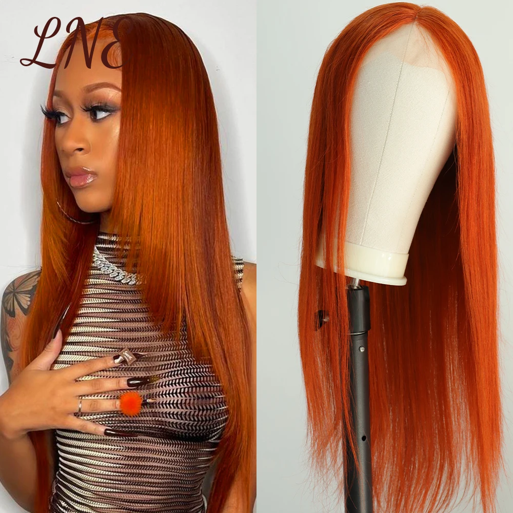 

LNE Ginger Lace Front Wig T Part Bone Straight Human Hair Wig 32 Inch Transparent Lace Frontal Brazilian Wigs For Woman L54127